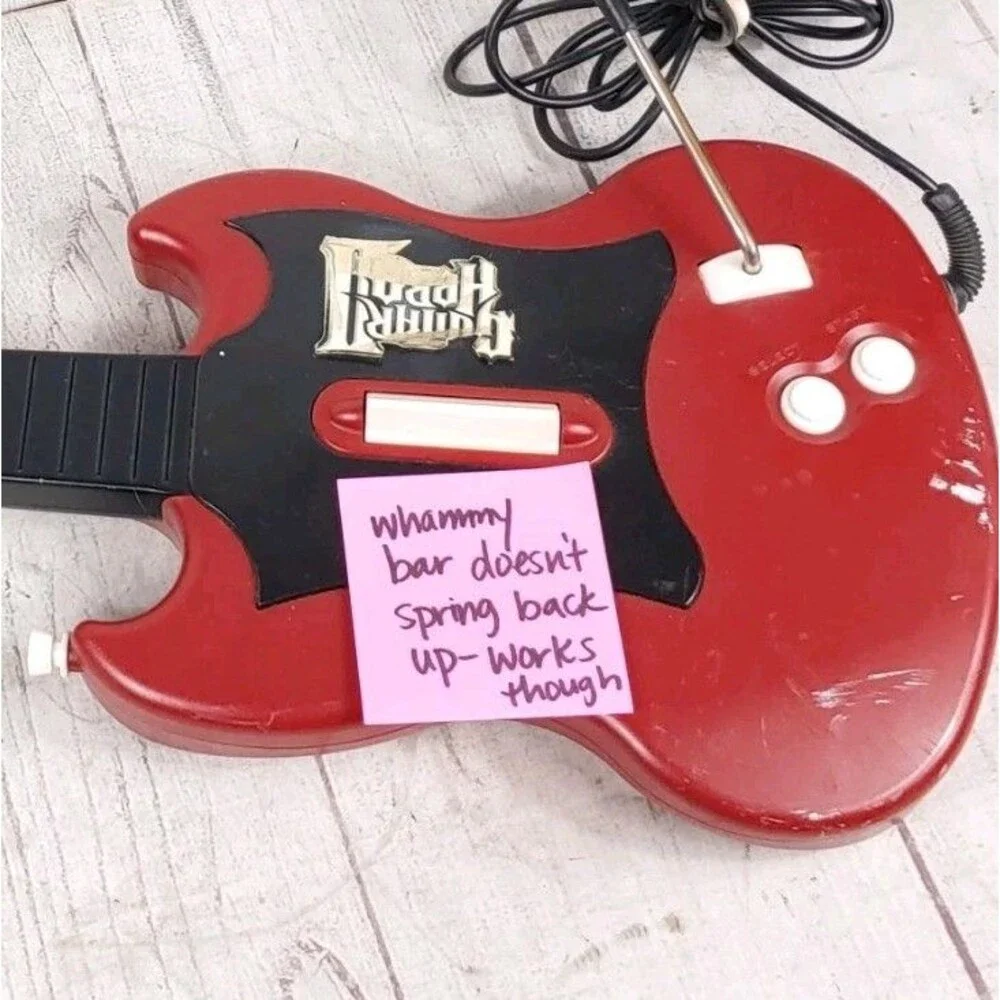 Guitar Hero Gibson SGPlayStation 2 PS2 PSLGHWired Red Octane NO WHAMMY SPRING